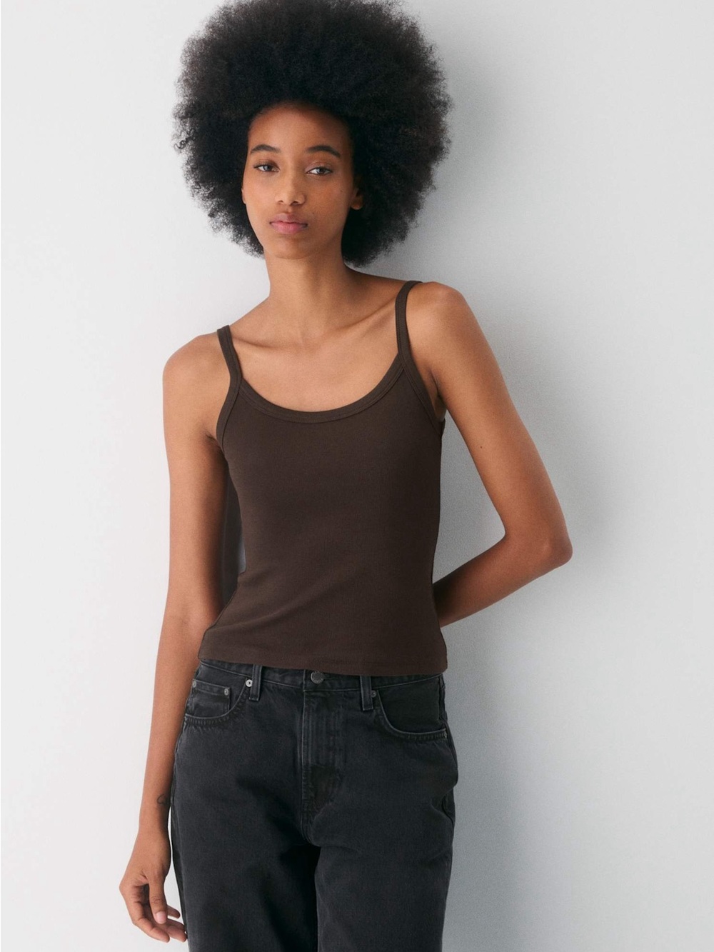 Aritizia HomeStretch™ Rib Spectrum Cami Tank - Mocha Brown